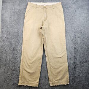 Vintage Y2K Wide Leg Baggy Khakis Pants Men's 34x32 Loose Fit Trousers Gorpcore